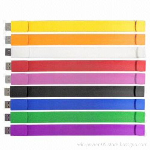 Promotional Bracelet USB Flash Drives, Nice to Tape Wrist, Pantone Match and Your Logo welcomed